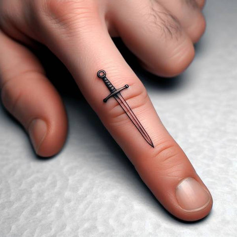 Sword Finger Tattoo