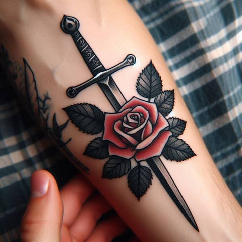 Sword and Rose Tattoo 1