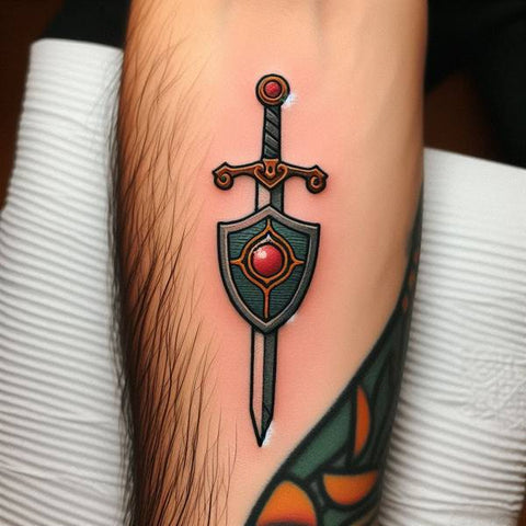 Sword and Shield Tattoo 1