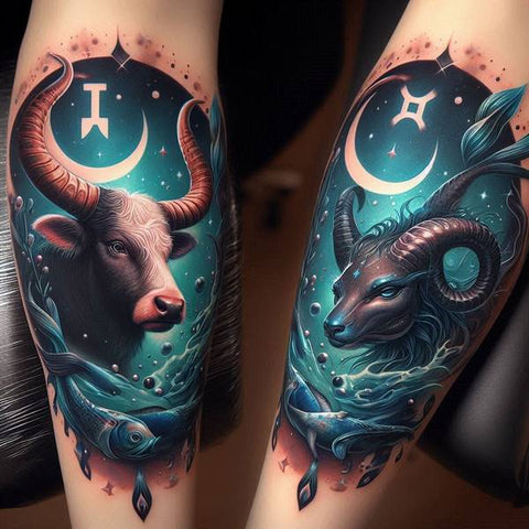 Taurus And Pisces Tattoo 2