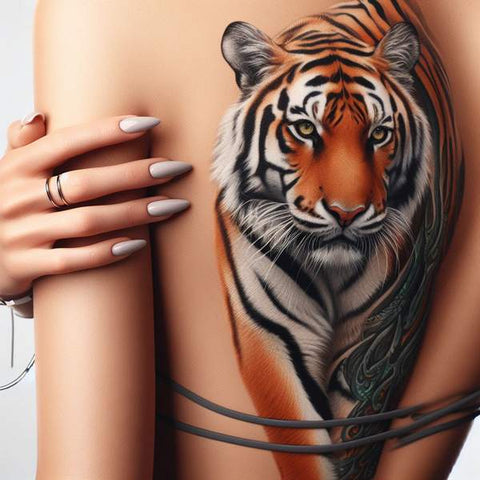 Tiger Back Tattoo