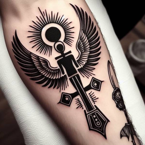 Traditional Ankh Tattoo 1