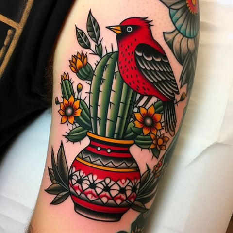 Traditional Cactus Tattoo 2