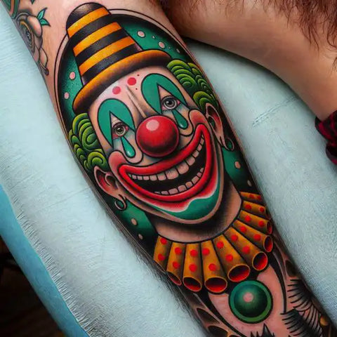 Traditional Clown Tattoo 2