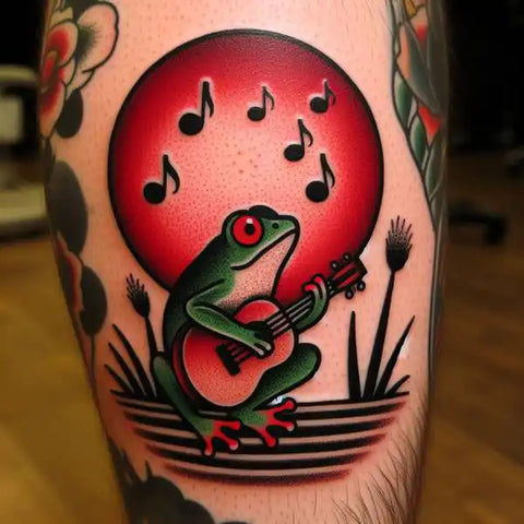 Traditional Frog Tattoo 1