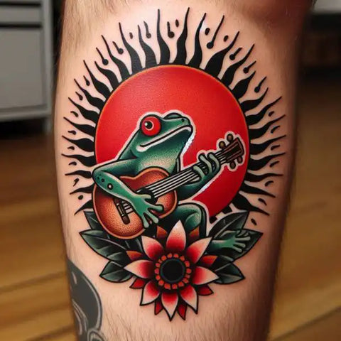 Traditional Frog Tattoo 2