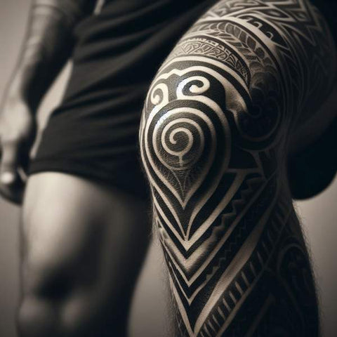 Traditional Knee Tattoo 1