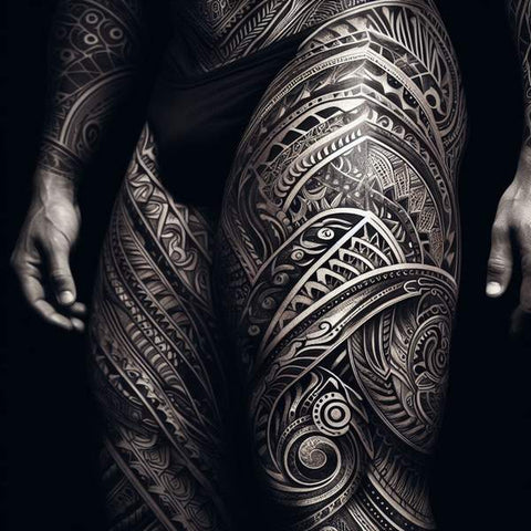 Traditional Leg Tattoo