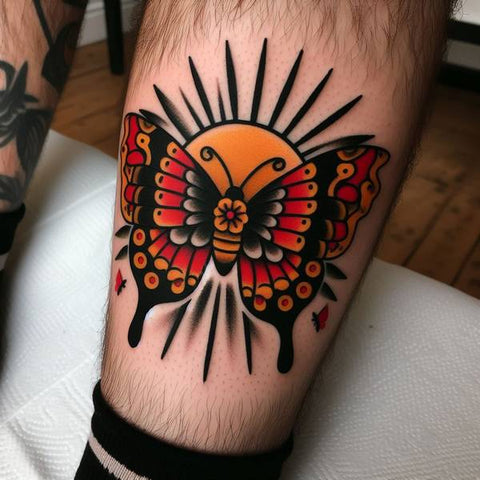 Traditional Moth Tattoo 1
