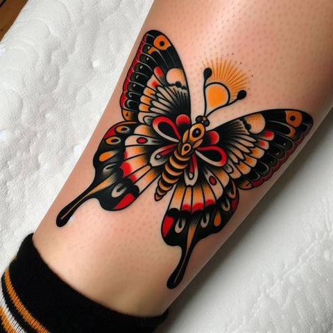 Traditional Moth Tattoo 2