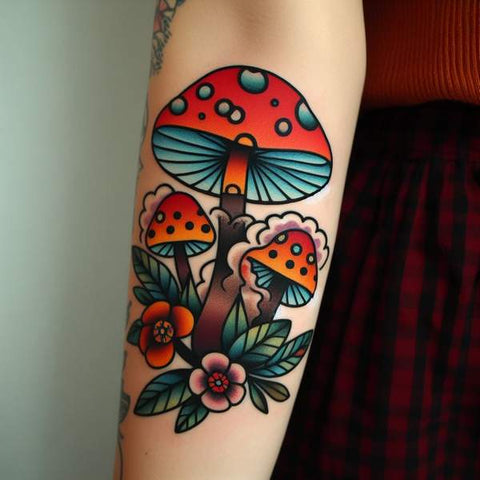 Traditional Mushroom Tattoo 2