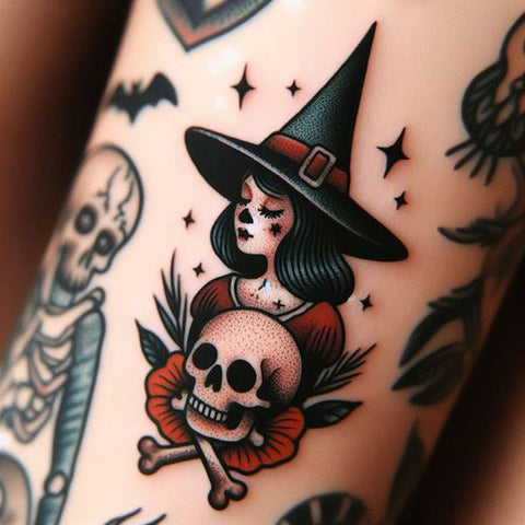 Traditional Witch Tattoo 1