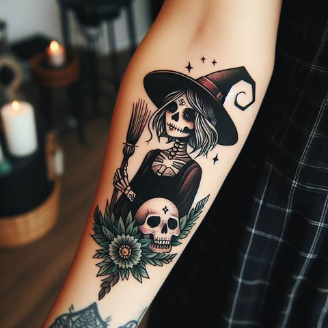 Traditional Witch Tattoo 2