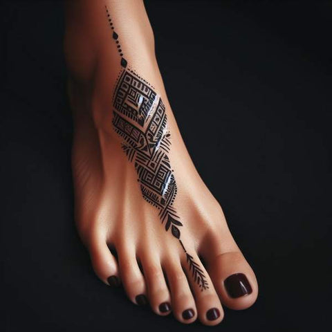 Skeleton foot bones in henna | Foot tattoos, Foot tattoo, Toe tattoos