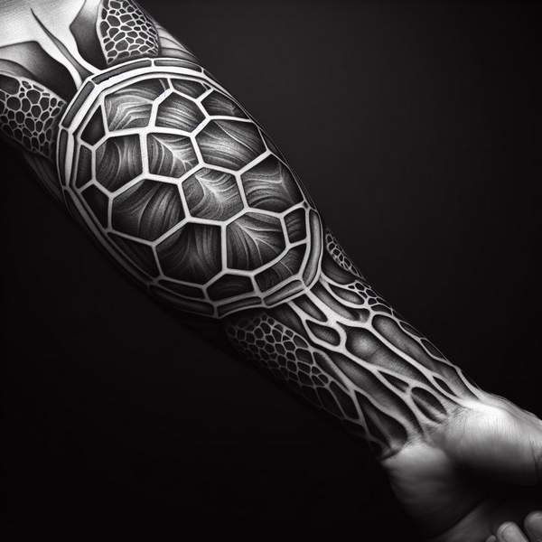 Turtle shell tattoo 1