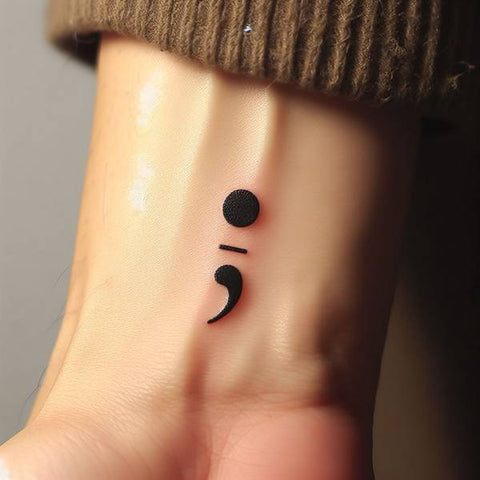 Unique Semicolon Tattoo 3