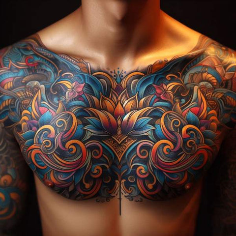 Left shoulder upper chest Marine Vet 3D Tattoo - Veteran Ink