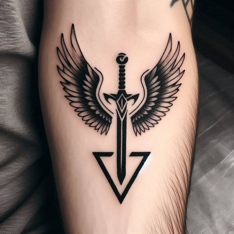 Valknut Angel Wings Tattoo 2