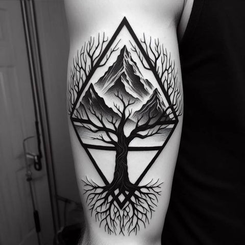 Valknut Dark Forest Tattoo 1