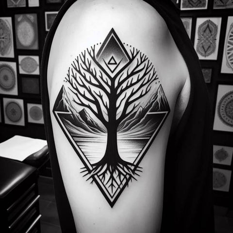 Valknut Dark Forest Tattoo 2