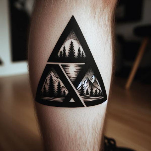 Valknut Leg Tattoo