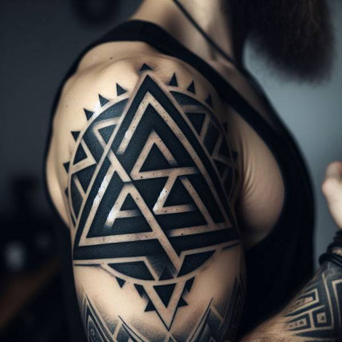 Valknut Tattoo on Bicep