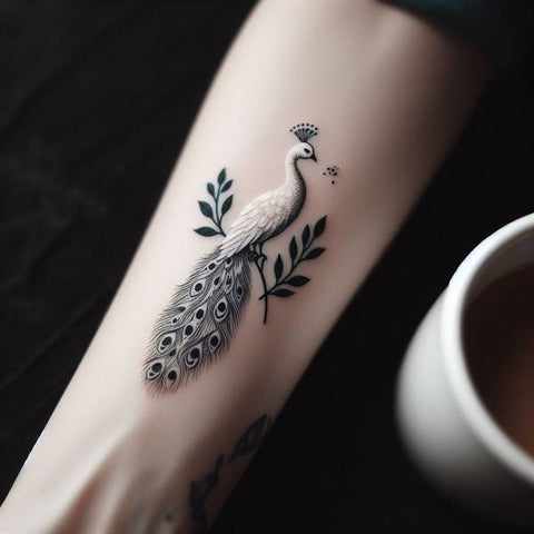 White Peacock Tattoo 1