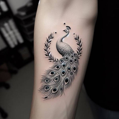 White Peacock Tattoo 2