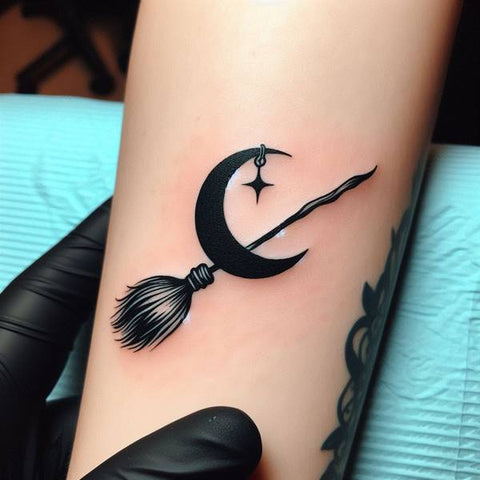 Witch Broom Tattoo 1