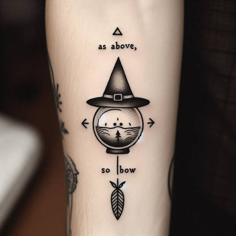 Witchy “As above, so below” Tattoo 2