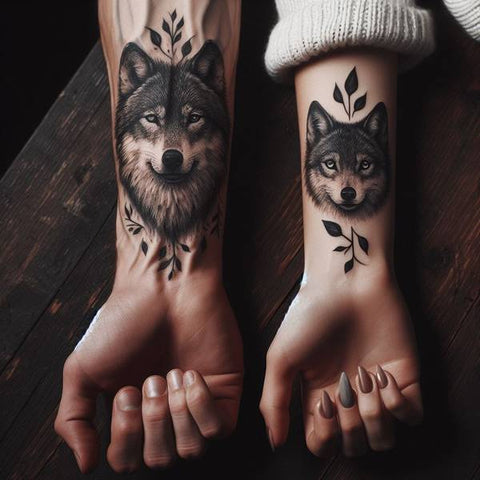 Wolf Couple Tattoo