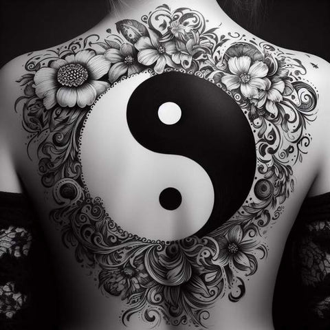 Yin Yang Back Tattoo