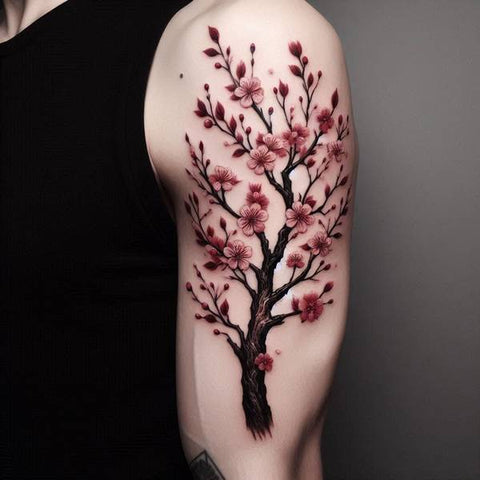 Cherry Blossom Tree Tattoo For Men