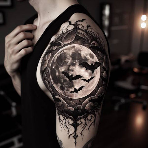 Gothic Moon Tattoo