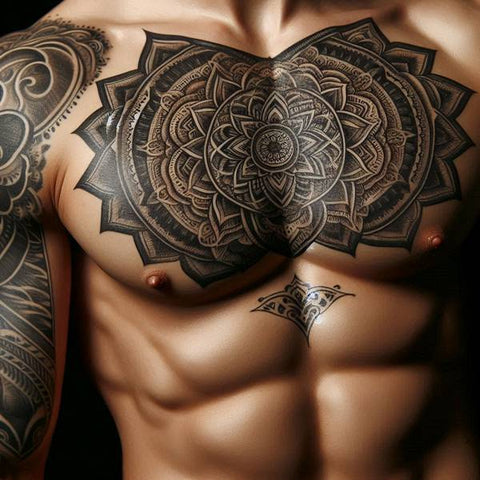 Mandala Tattoo On Chest