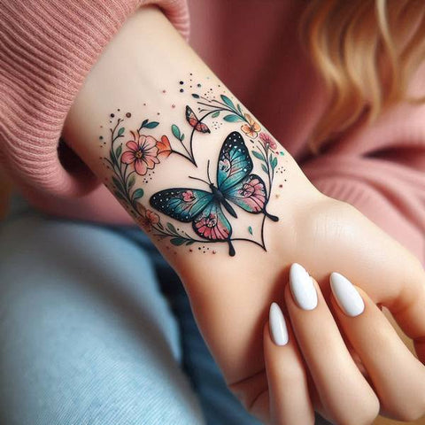 Small Butterfly Heart Tattoo