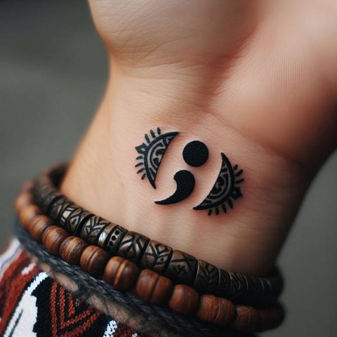 Tribal Semicolon Tattoo