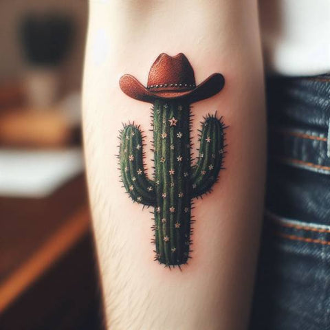 Western Cactus Tattoo