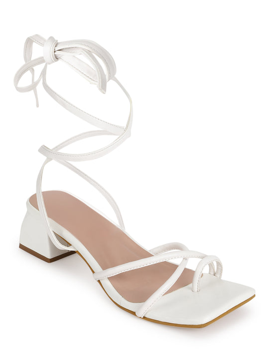 Truffle Collection bridal pointed block heels in ivory satin - ShopStyle  Pumps