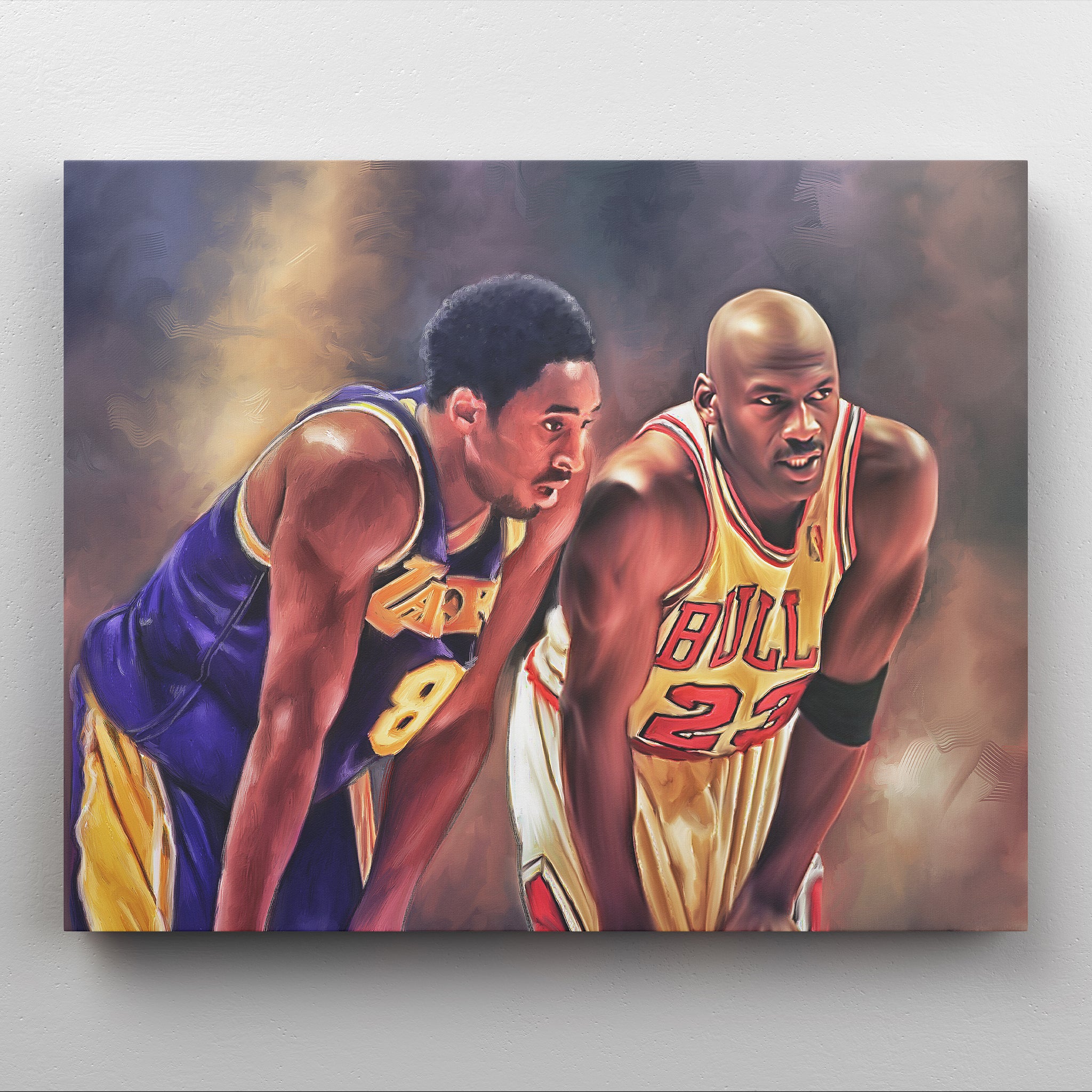 Posesión Sobrevivir Pedagogía M. Jordan & Kobe B. Canvas Print Basketball Poster – Basketball Artwork