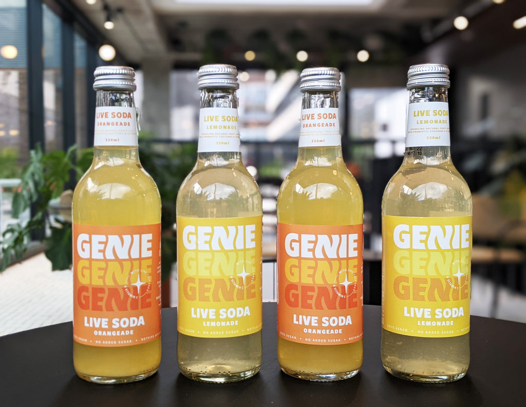 Genie Lemonade and Orangeade Live Sodas