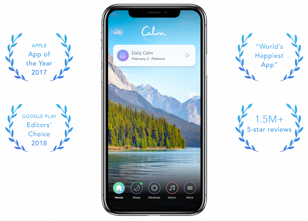 Screenshot of Calm App