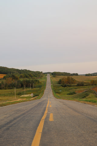 Rural backroad on the prairies.