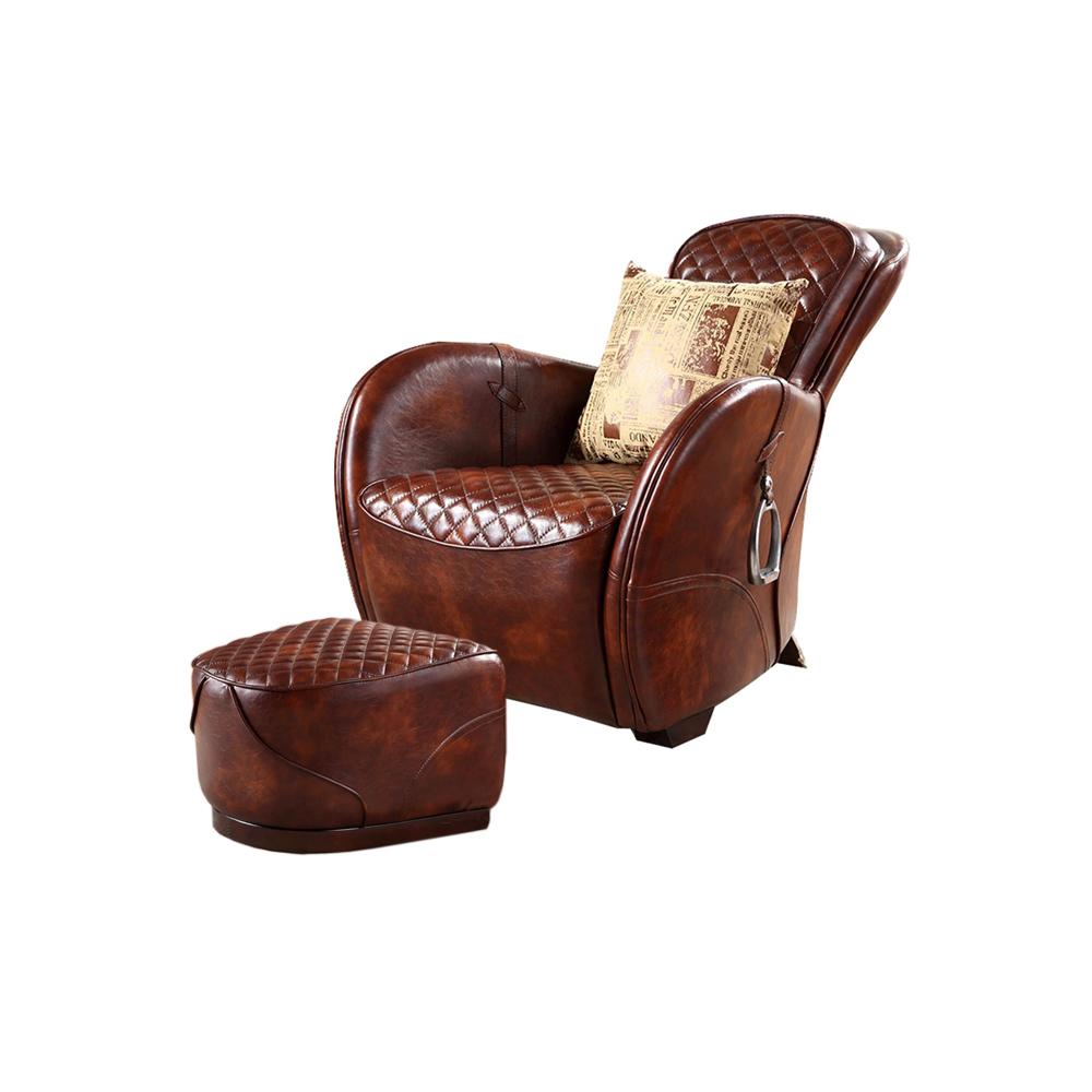 leather saddle chair