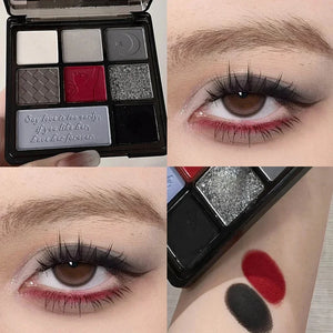 Cement Grey Black Eye Shadow Palette Makeup Eyes Glitter Long Lasting EyeShadow Earth Color Pigments Korean Makeup Cosmetics - ZOLAAA