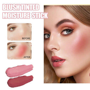 Silky Matte Pearl Blush Cream Red Pink Natural Hydrating Lip Waterproof Lasting Cheek Blush Cream Stick Apply Blush for Makeup - ZOLAAA
