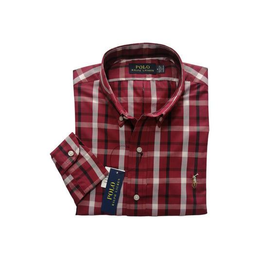 Camisa manga larga algodón cuadros color rojo Polo Ralph Lauren – Oxford Store