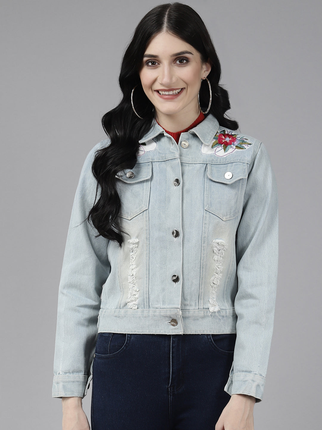 Bhama COUTURE 3/4th Sleeve Solid Women Denim Jacket - Buy Bhama COUTURE  3/4th Sleeve Solid Women Denim Jacket Online at Best Prices in India |  Flipkart.com