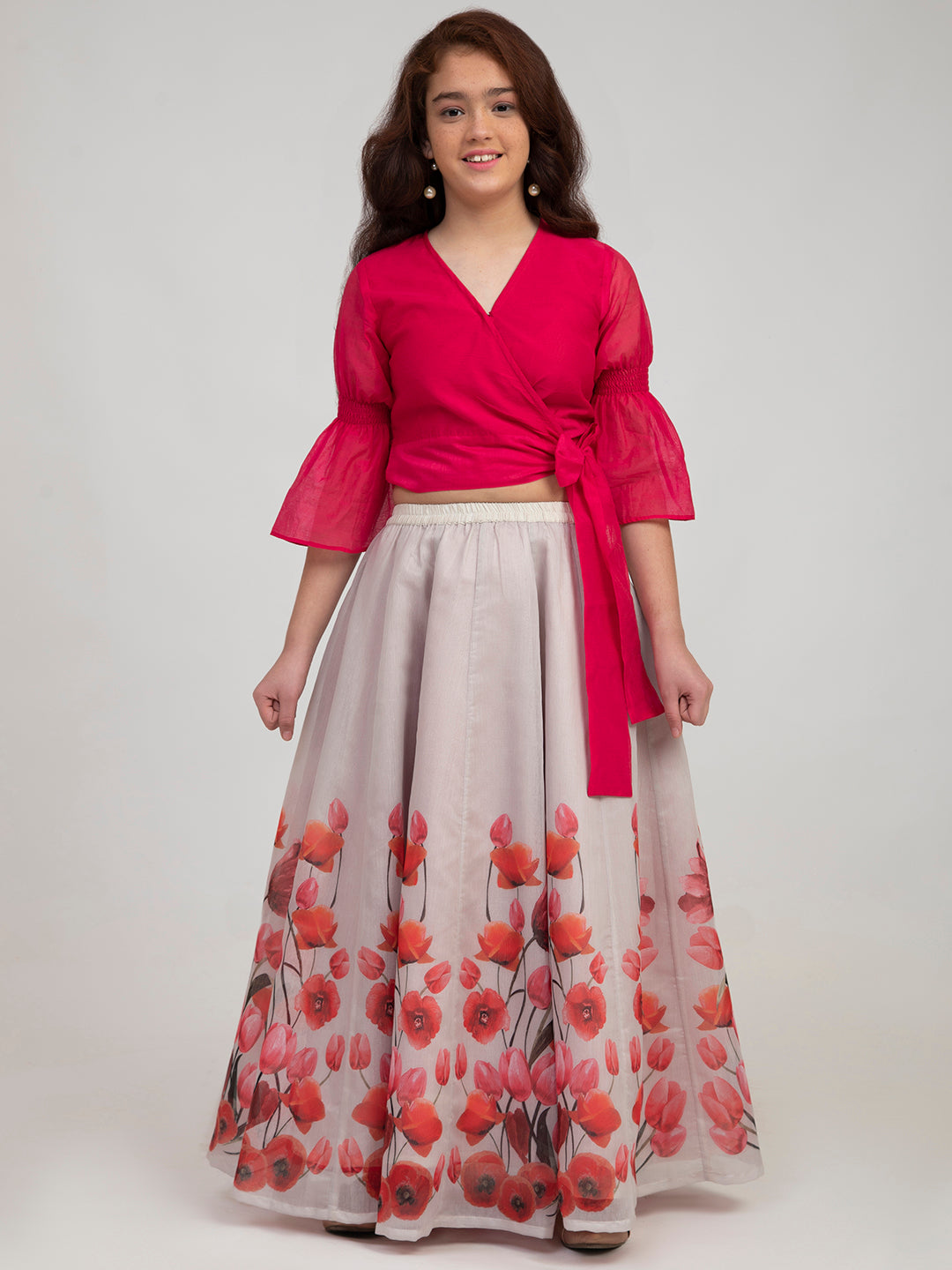 Buy Pink Ethnic Wear Sets for Girls by WHITE WORLD Online | Ajio.com