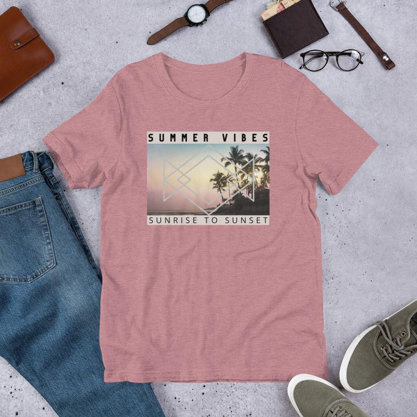 Summer Vibes Sunset Short-Sleeve Men's Unisex T-Shirt - Brighter Manner